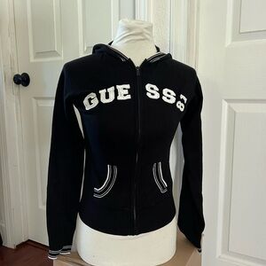 Guess Black Hoodie with White Lettering